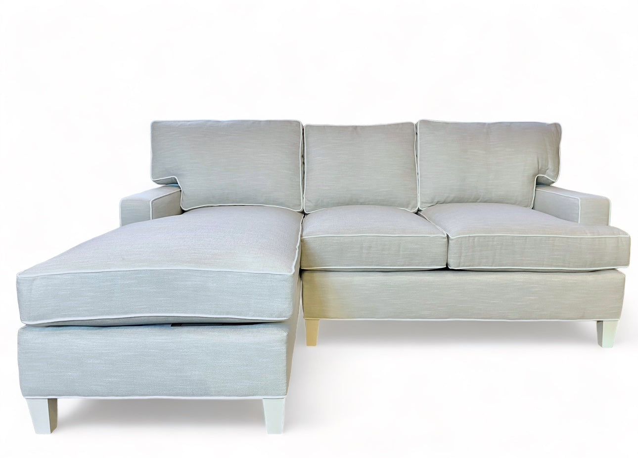 Custom Loveseat/Chaise Sectional in Performance fabric