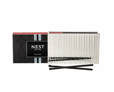 NEST New York Silver Matchbox Holder Set
