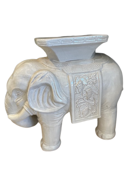 Vintage Ceramic Elephant - White