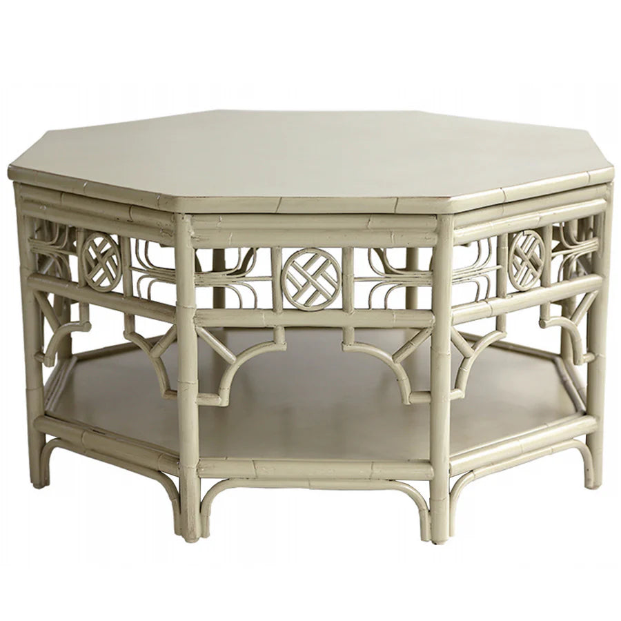 Indochine rattan octagonal coffee table (choose color)
