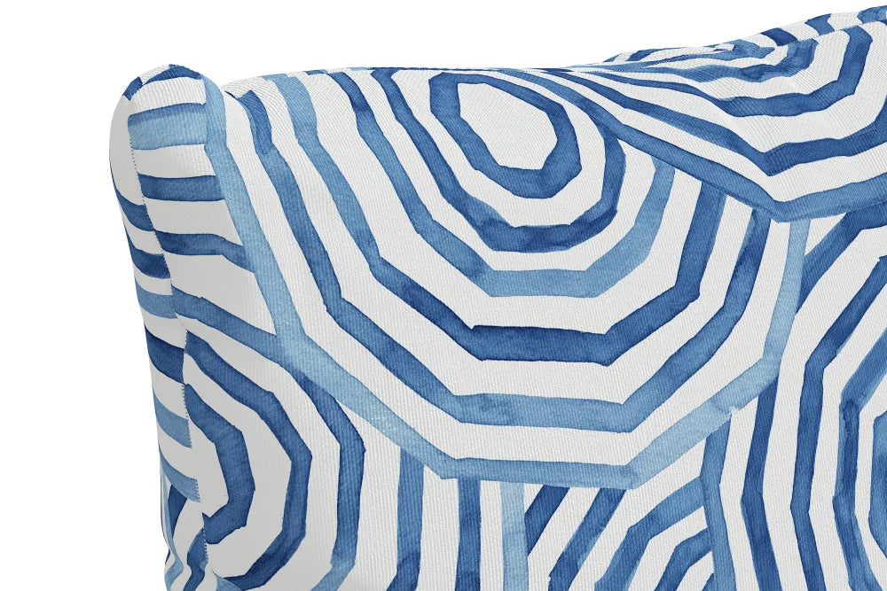 Gray Malin Umbrella Swirl Pillow (Blue & White)