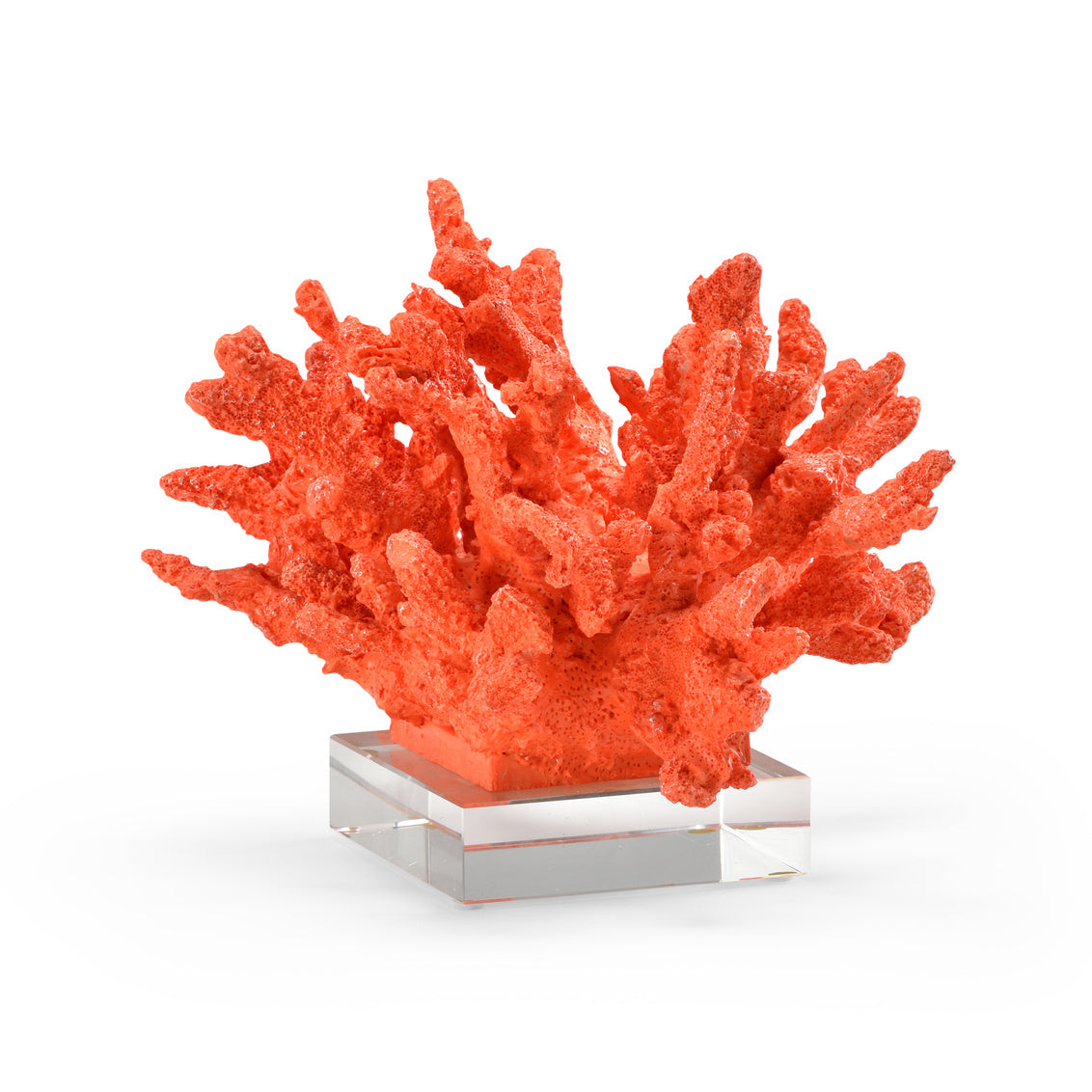 Red Coral on Crystal Base