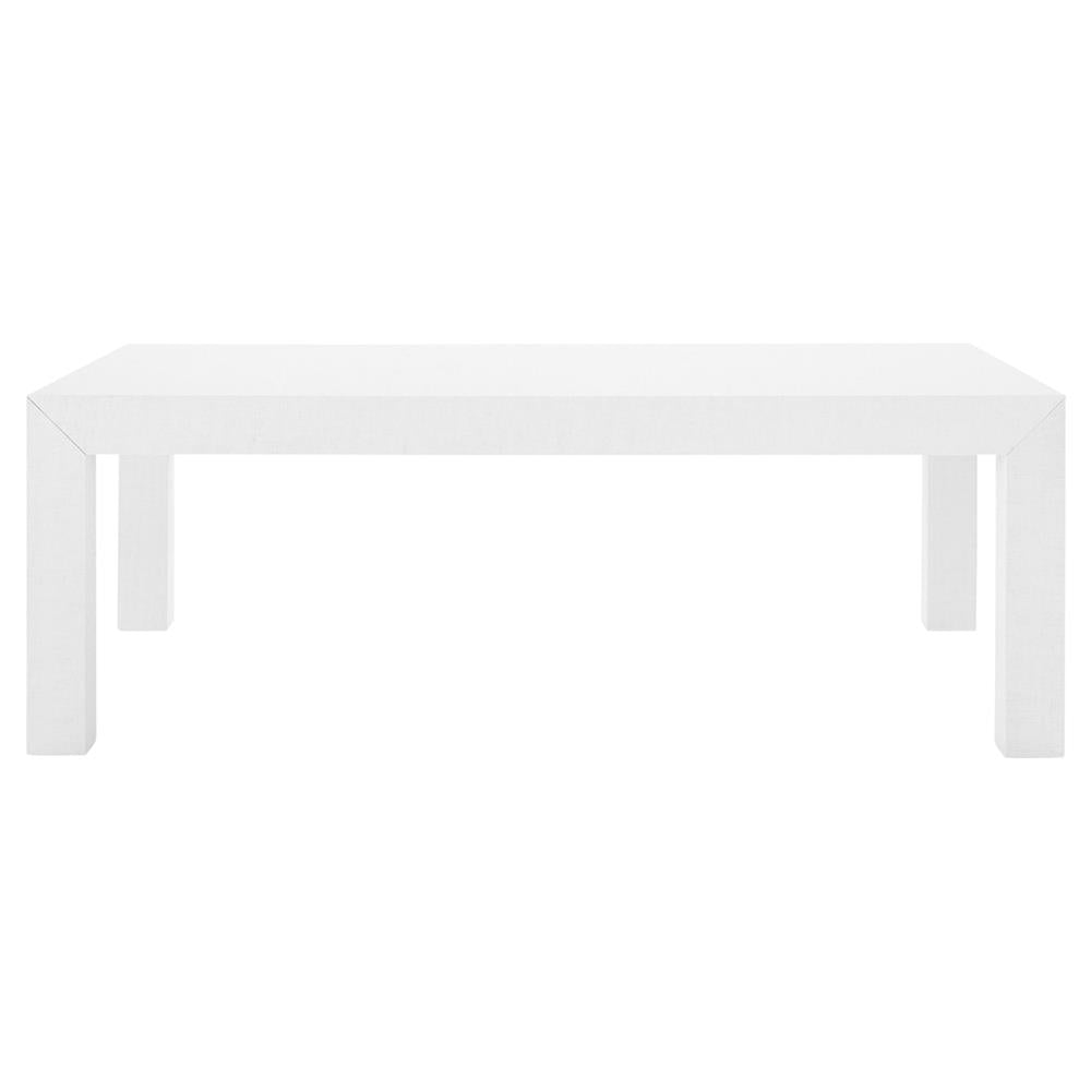 Villa & House Parsons Coffee Table, Lacquered Grasscloth (Navy or White)